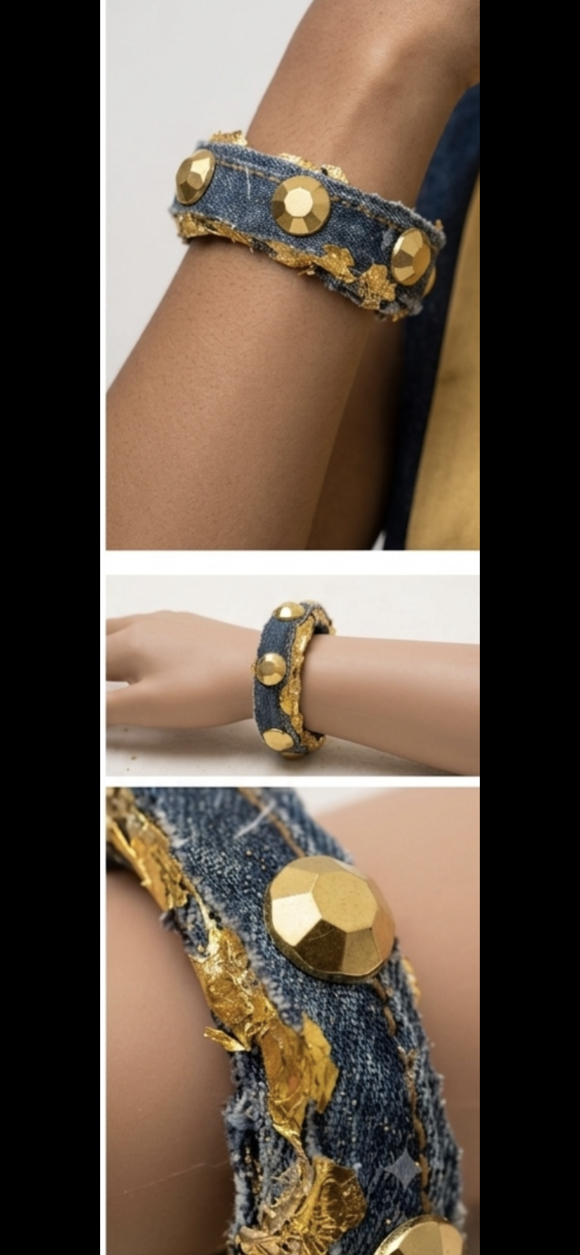 The Crown Jewel Denim Cuff